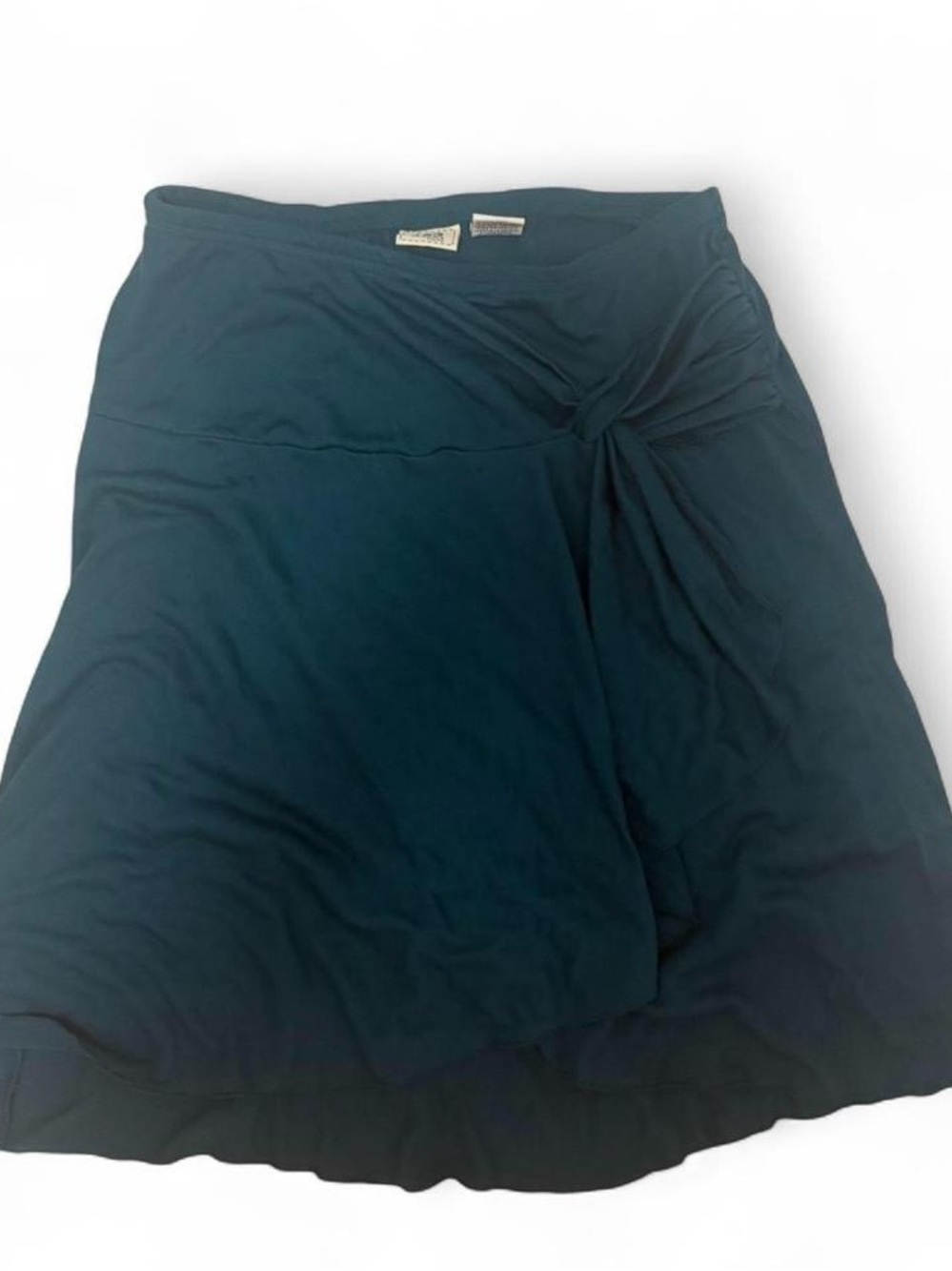 A-Line Twist-Detail Skirt -turquoise